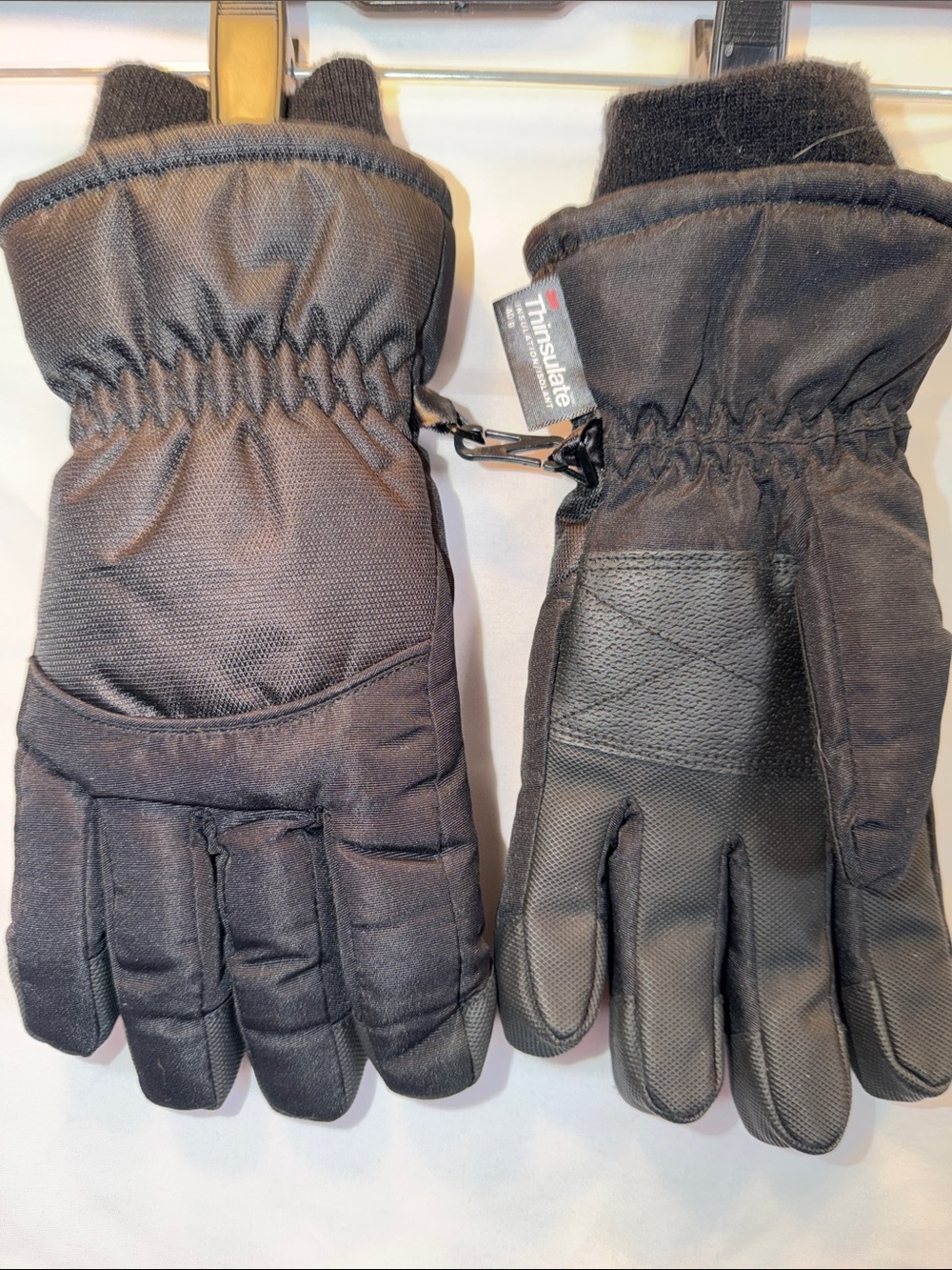 3M Thinsulate Black Insulated Winter Gloves with Reinforced Palm, SZ M, (T4-324)